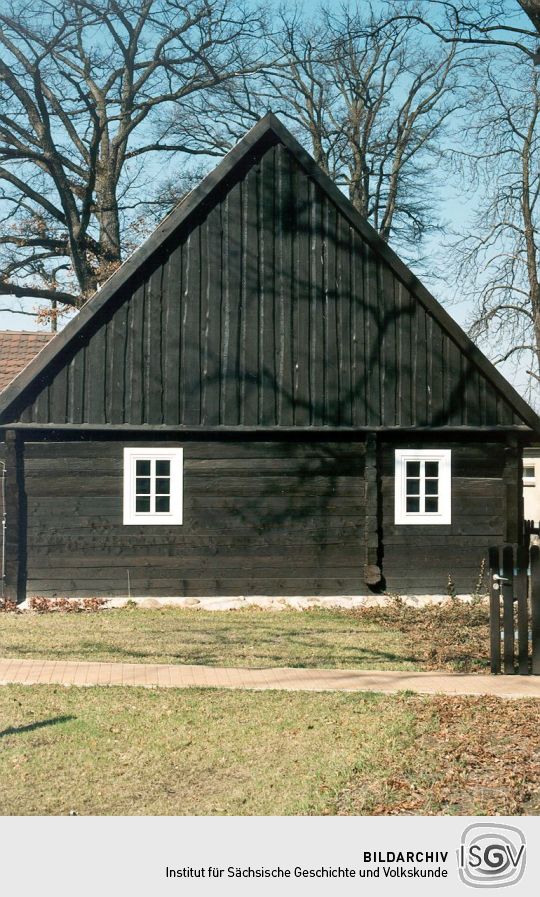 Schrotholzhaus an der Berliner Straße in Weißwasser