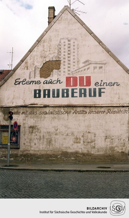 sozialistisches Wandbild in Radeberg