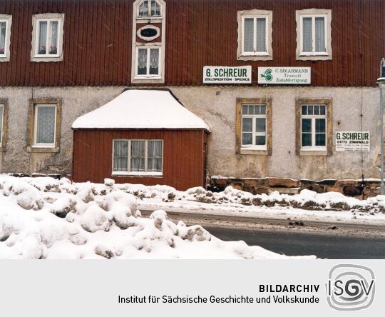 Das ehemalige Gebäude der Zollverwaltung in Zinnwald