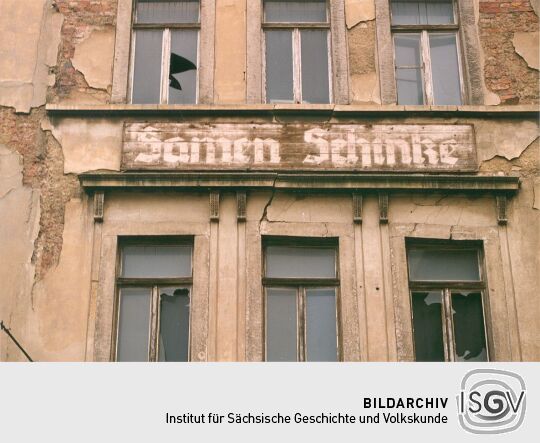 Altes Reklameschild in Zittau