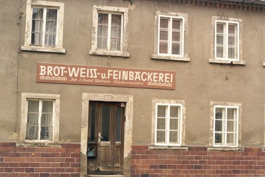 Fassade einer Bäckerei in Wilthen