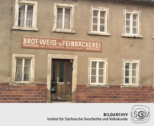 Fassade einer Bäckerei in Wilthen