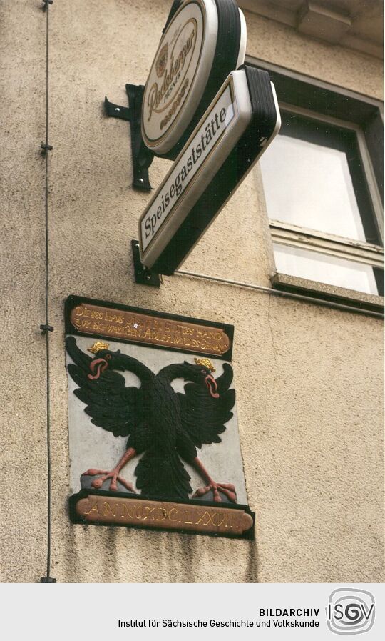 Segensspruch an einer Gaststätte in Königsbrück