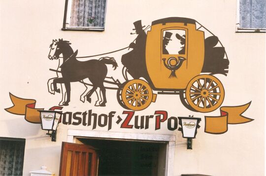 Wandbild am Gasthof "Zur Post" in Pirna Liebstädter Straße 26