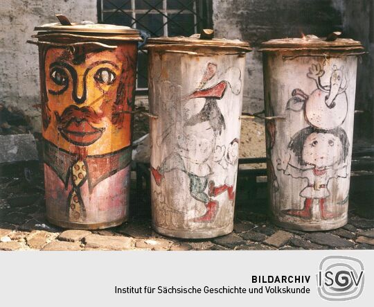 Bemalte Mülltonnen in Wurzen