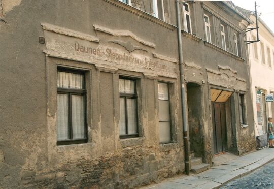 Alte Reklame an einer Hauswand in Döbeln