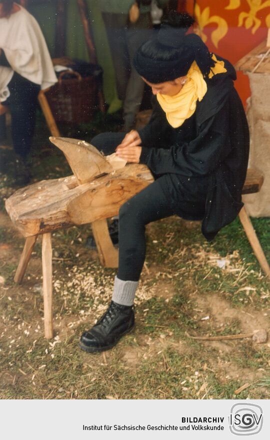 Schnitzer auf dem Friedensfest in Kötzschenbroda