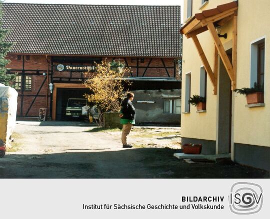 Gaststätte in einer Scheune in Leubnitz-Neuostra