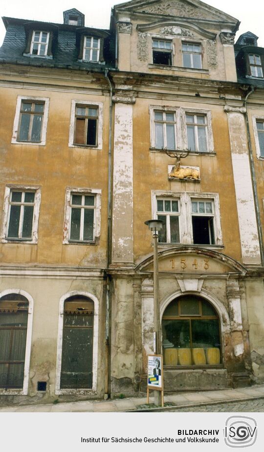 Leerstehendes Haus in Schneeberg