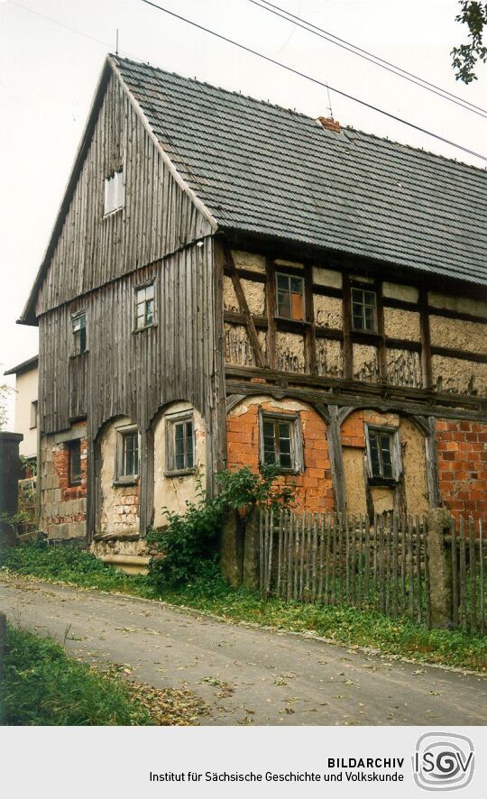 Fachwerkhaus mit Umgebinde in Langburkersdorf