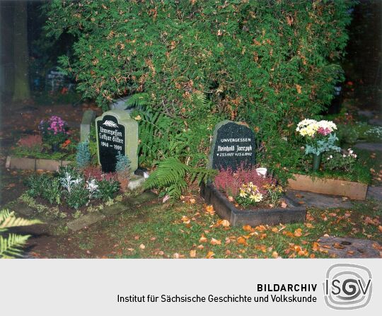 Gräber auf dem Friedhof in Crimmitschau