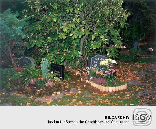 Gräber auf dem Friedhof in Crimmitschau