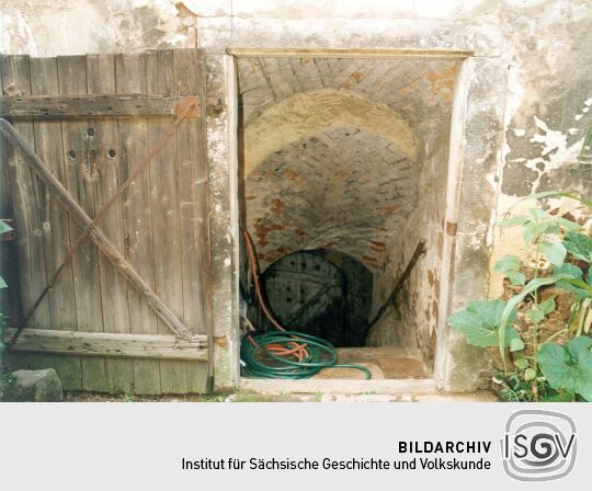 Kellerzugang der alten Schmiede am Markt in Kötzschenbroda