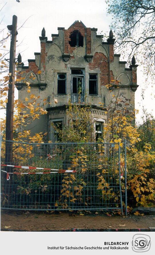 Abriß eines Wohnhauses in Radebeul