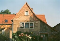 Bild: Ehemaliger Fachwerkgiebel eines Wohnhauses in Dresden