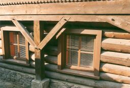 Bild: Blockstube eines Umgebindehauses in Dresden-Wachwitz