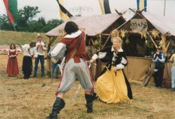 Bild: Historische Schau beim Friedensfest in Radebeul