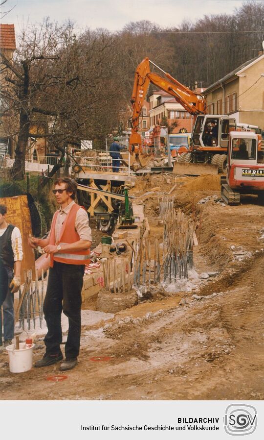 Erneuerung der Abwasserleitung in Pillnitz