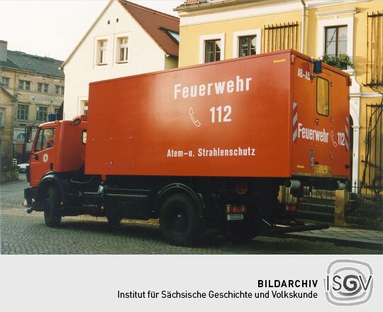 Feuerwehrfahrzeug in Dresden-Loschwitz