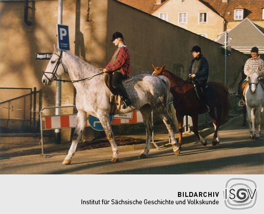 Reiter am Schloß in Pillnitz