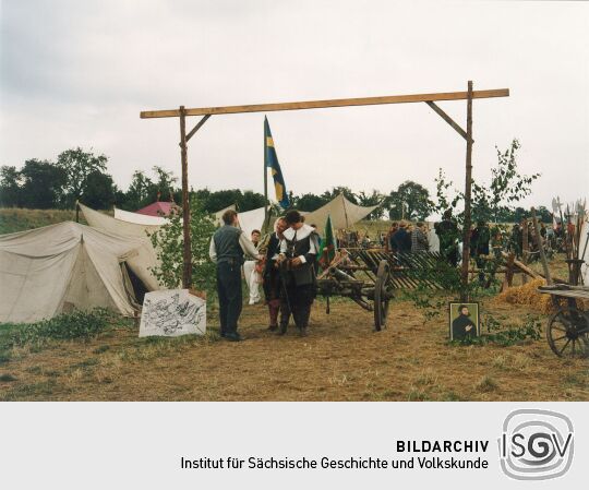Nachgestelltes Heerlager beim Friedensfest in Radebeul