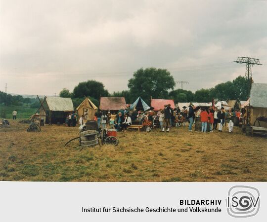 Nachgebautes Lager beim Friedensfest in Radebeul