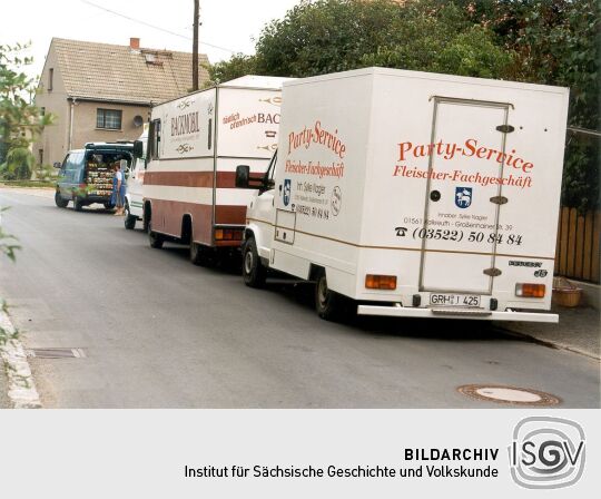 Fleischerei- und Bäckereiverkaufswagen in Dallwitz