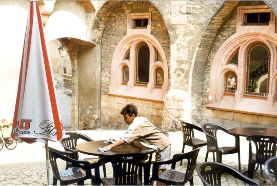 Gaststätte im Burghof der Burg Mylau