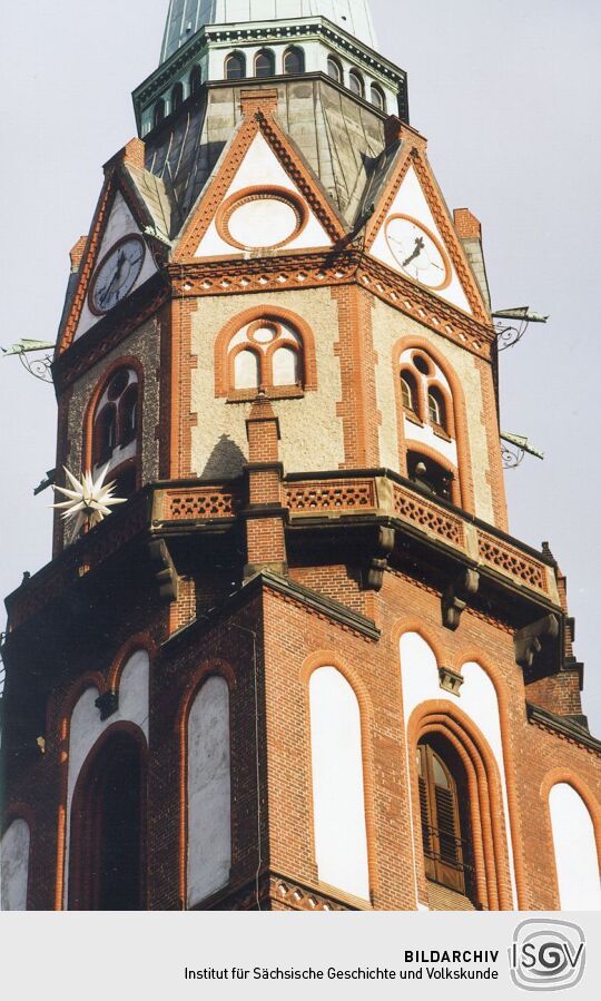 Renoviertrr Kirchturm in Löbau