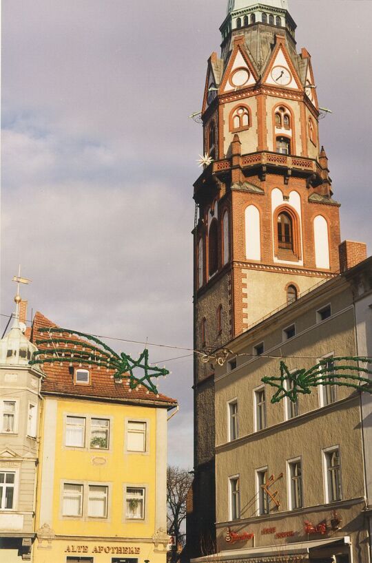 Renovierter Kirchturm in Löbau