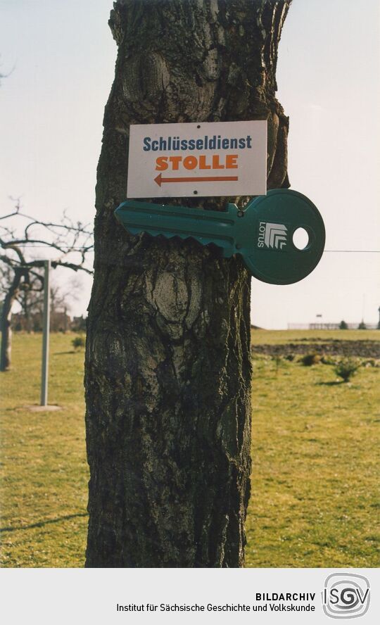 Werbeschild in Lawalde