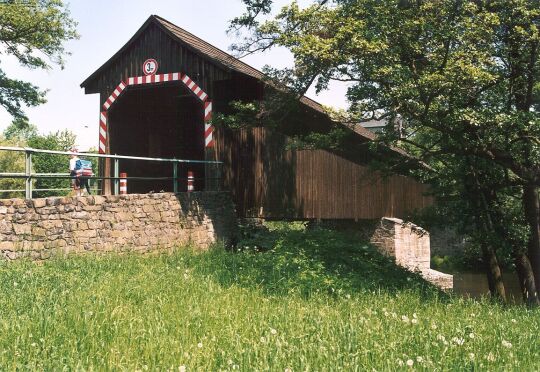 Hölzerne Brücke über die Flöha in Hohenfichte