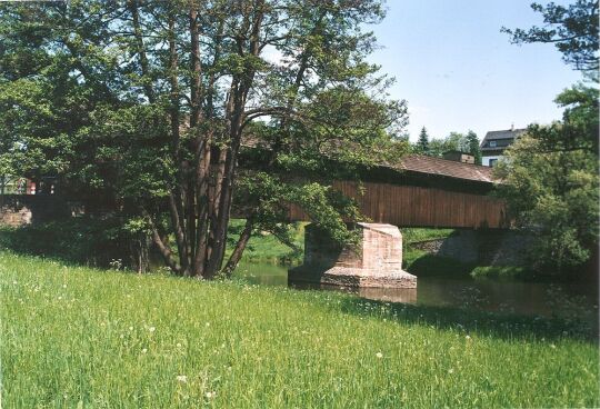 Hölzerne Brücke über die Flöha in Hohenfichte