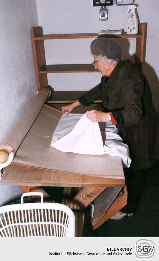 Wäschemangel in der Georg- Büchner- Straße in Radeberg