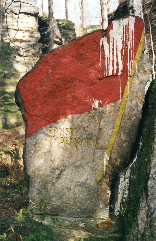 Ernst- Thälmann Gedenkstein im Bielatal