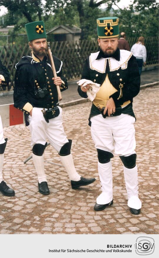 Bergleute auf dem Tag der Sachsen