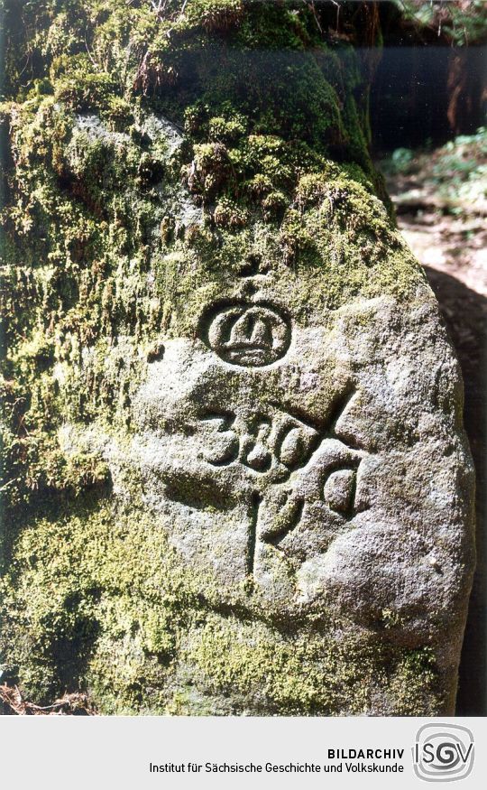 Alte Revierzeichen im Uttewalder Grund