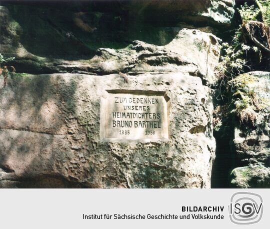 Gedenktafel im Uttewalder Grund