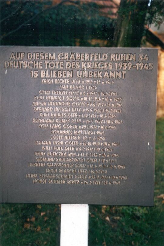 Gedenktafel an gefallene deutsche Soldaten in Kosel