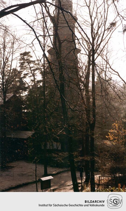 Blick zum Aussischtsturm auf dem Pfaffenstein