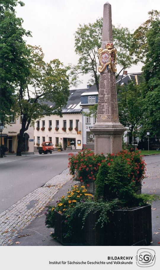 Postmeilensäule in Oberwiesenthal