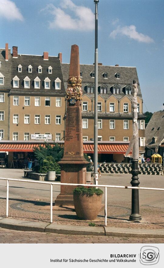 Postsäule in Mittweida