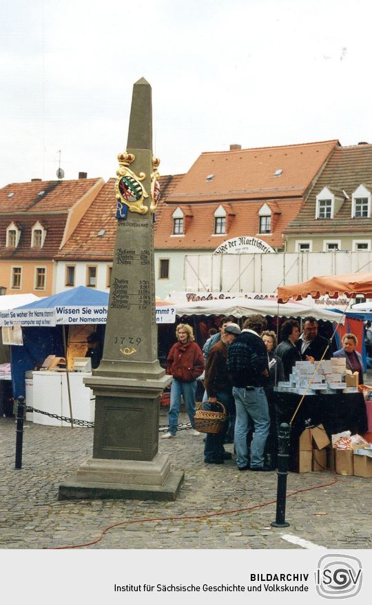 Postsäule in Strehla