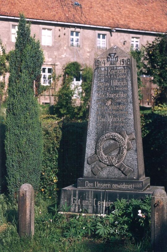 Kriegerdenkmal des Ersten Weltkrieges in Meuselwitz