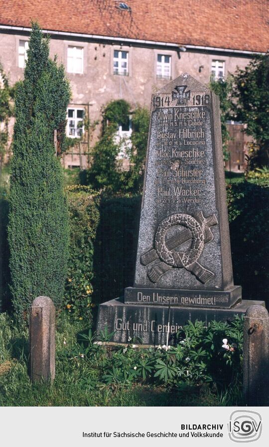 Kriegerdenkmal des Ersten Weltkrieges in Meuselwitz