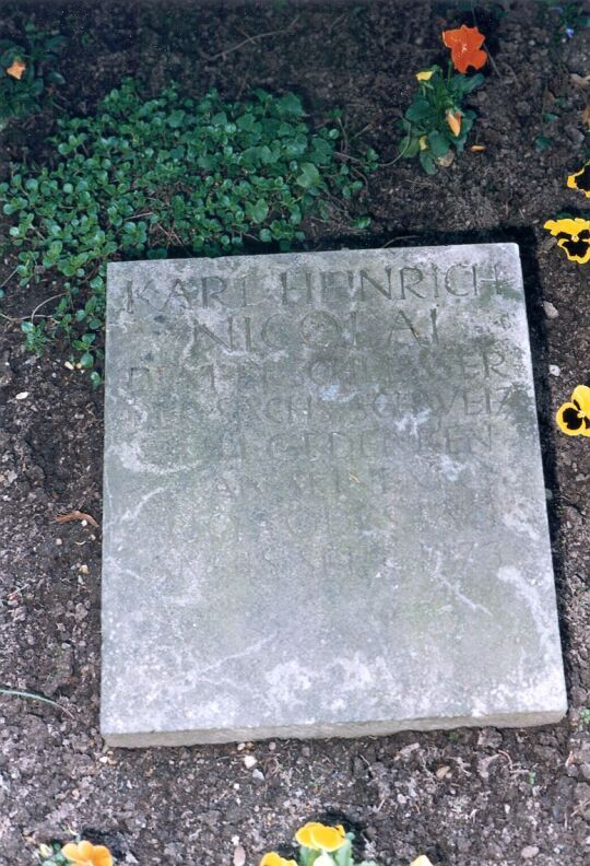 Grabstein vom Carl Heinrich Nicolai