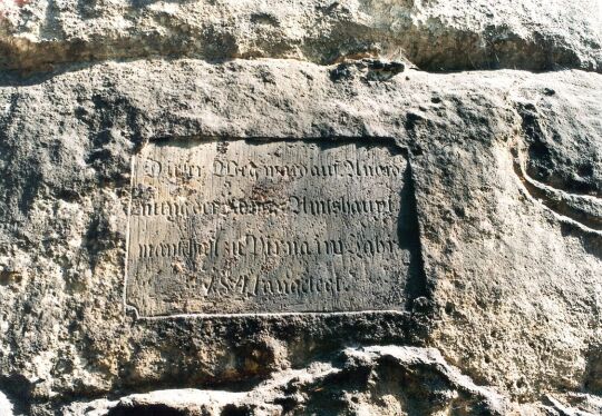 Gedenktafel im Liebethaler Grund