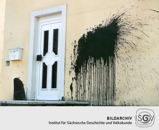 Geschändetes Haus in Dresden