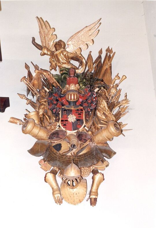 Epitaph mit dem Wappen eines Rittergutsbesitzers in der Liebstädter Kirche