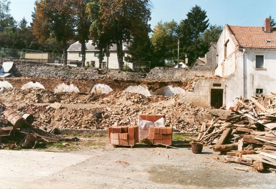 Abriss der Stallscheune in Pirk